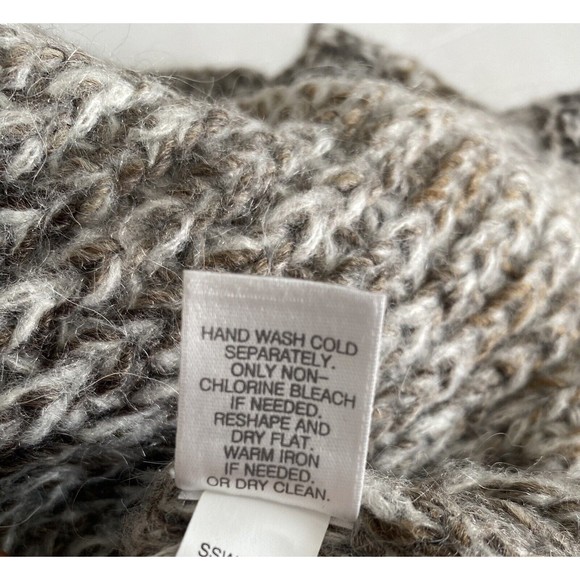 J Jill Pure Womens Size XS/S Poncho Tunic Sweater Chunky Knit Beige Melange - Picture 9 of 10